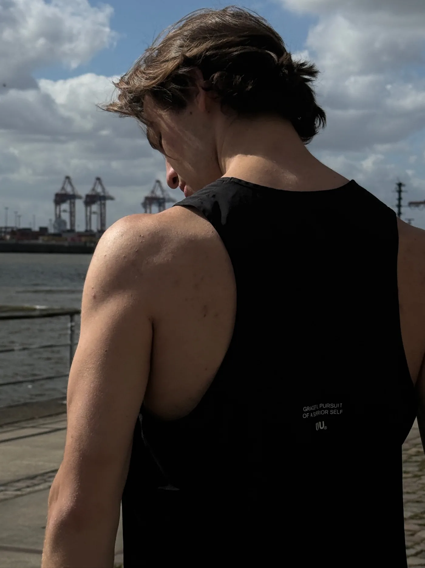 Runner in motion