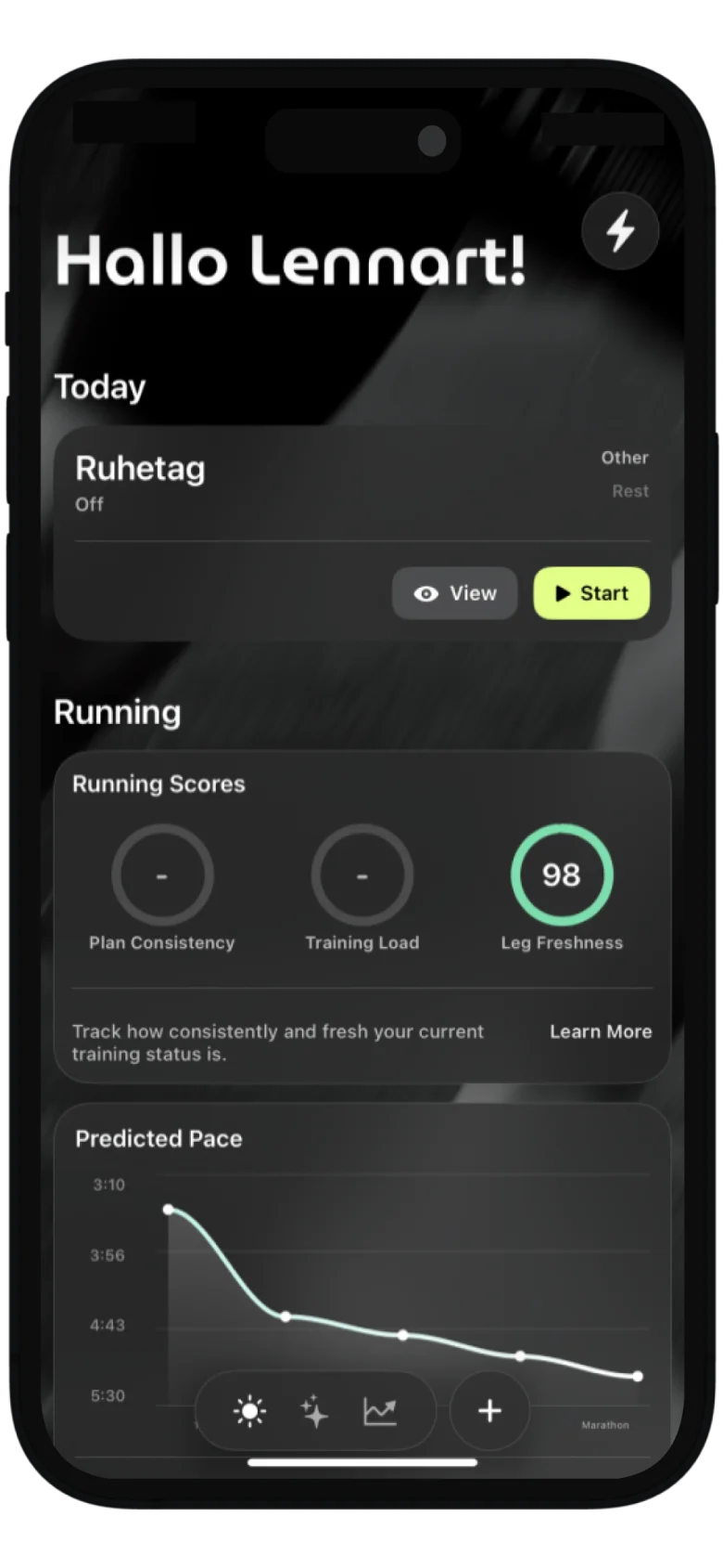 Elivated Dashboard screen